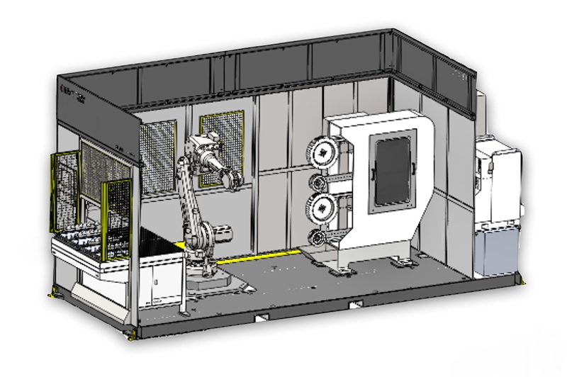 Robot Grinding Unit with dustproof room