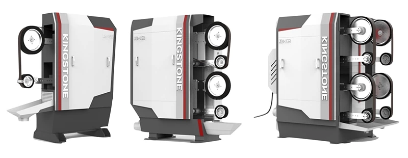 Singe double four work-station(s) sanding belt machine