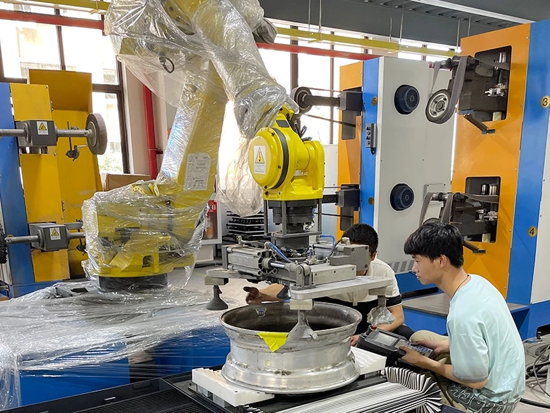 automotive wheel grinding and deburring