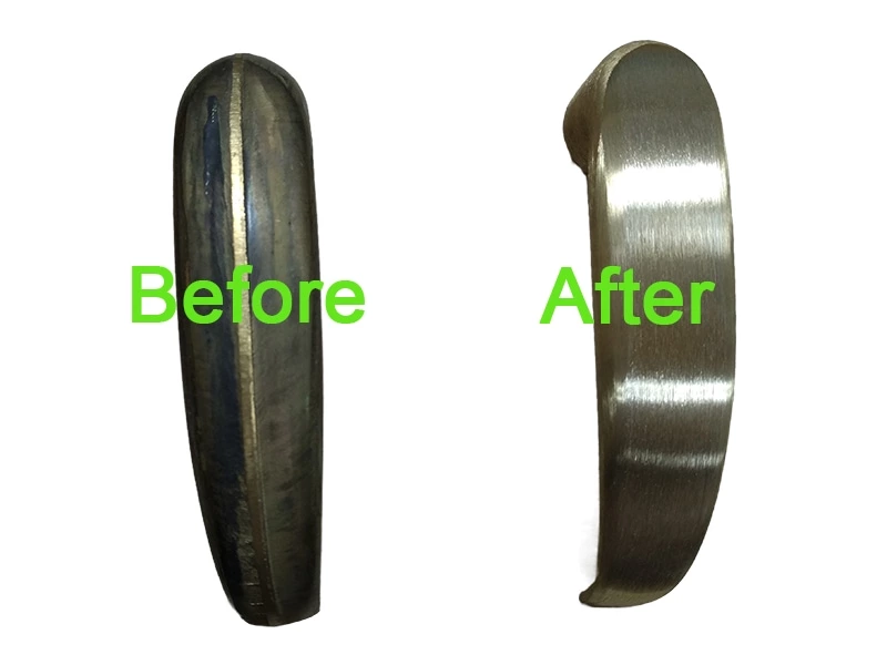 Brass door handle polishing