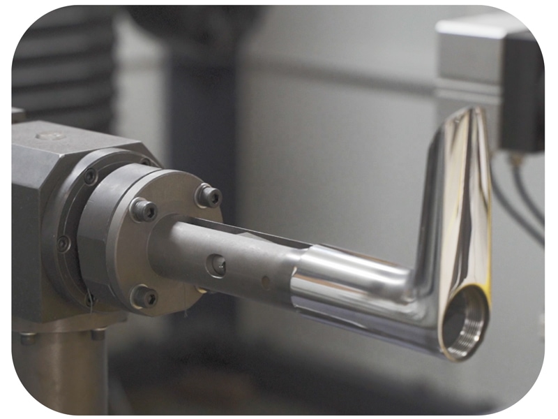 Stainless steel door handle polishing