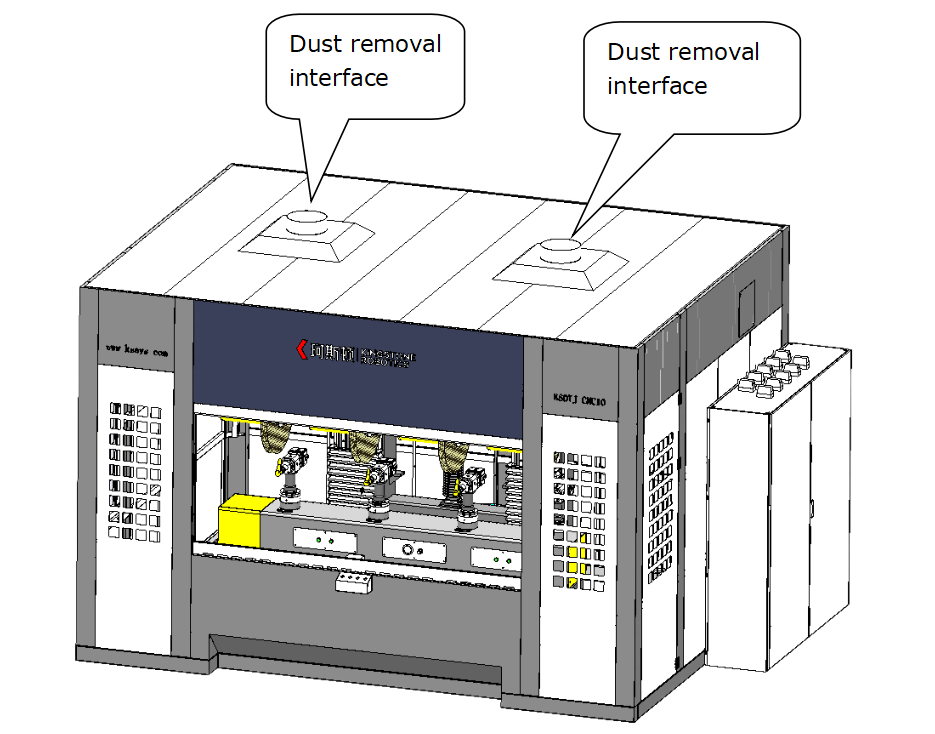 Dust removal interface polishing machine