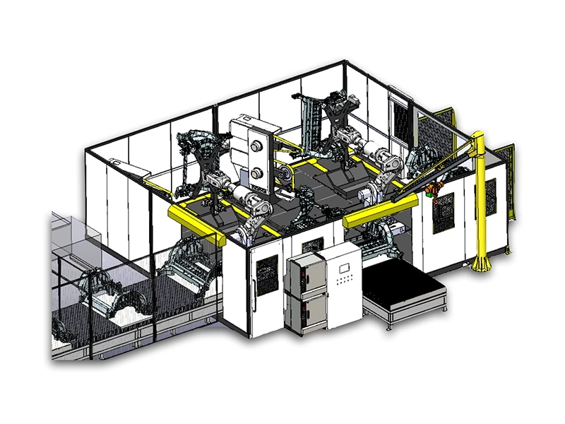 Large casting parts grinding production line layout