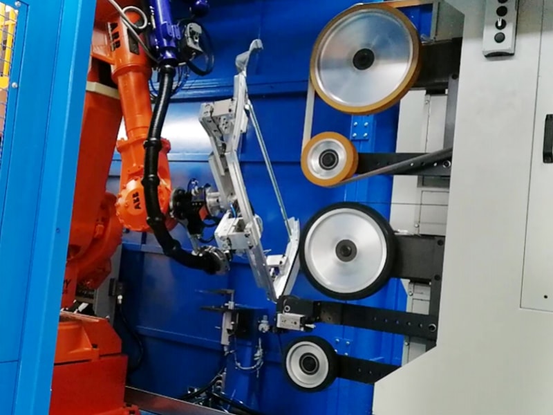 Automotive aluminum frame grinding